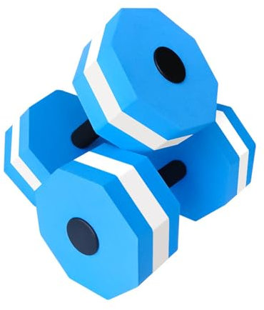 drburpily 2 Stück Eva Wasser Langhantel, schwimmfähig und geringe Wasseraufnahme für effektives Wassertraining, Wasser Aerobic Hantel, Blau