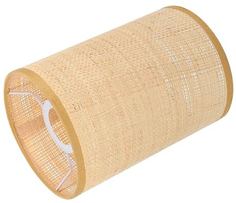 LIFKOME Rattan Tischleuchte Schirm Gewebt Lampenschirm Rustikal Landhaus Für Schreibtischlampen Metall Hergestellt