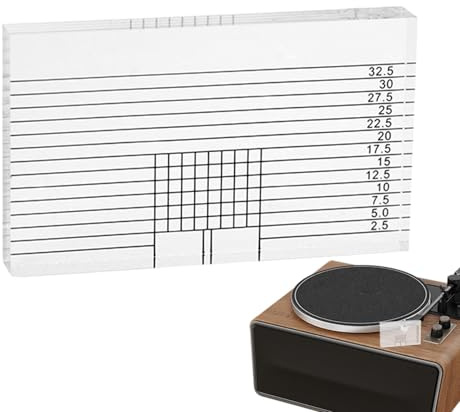 Alignment Turntable Protractor, Acryl Azimuth Ruler für präzise Kalibrierung, wiederverwendbar, Tracking Angle Block, Professional Adjustment Ruler für Audiophile und Enthusiasten