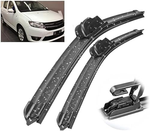 AlbaEUC Vordere Scheibenwischer Für Dacia Renault Sandero Mk2 2012-2014，Flache Premium Wischerblätter Wischerblätter Set für Frontscheibe