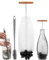 Lot de 2 brosses compatibles avec les bouteilles en verre Sodastream et les bouteilles en plastique, brosse de nettoyage de 33 cm pour les bouteilles en verre, les bouteilles de soda, les biberons en