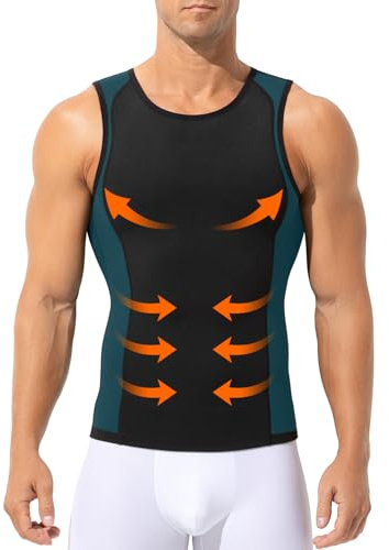 Arjen Kroos Canotte Compressione da Uomo, Canotta Contenitiva Snellente | Maglia Modellante Dimagrante Shapewear Intimo Senza Maniche per Bodybuilding Palestra