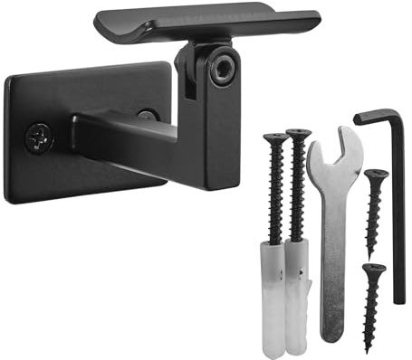 SOTECH Handlaufhalter FORGE 90° 58 x 76 x 61 mm verstellbar | schwarz pulverbeschichtet für Ø 45 mm runde Handläufe für eine exakte Anpassung an Treppensteigungen und Montagesituationen