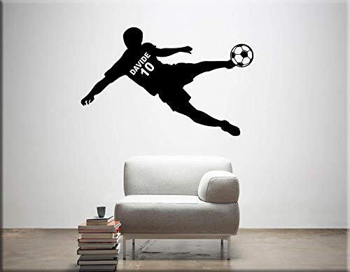 ARREDI MURALI ADESIVI MURALI PERSONALIZZATI WALL STICKERS NOME BIMBO DECORAZIONI MURALI CALCIO CAMERETTA ADESIVI DA PARETE NOME PERSONALIZZATO