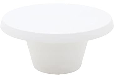 Tramontina - Table Basse Cona Blanche Ø 79cm H38cm - Polyéthylène Rotomoulé - Design Moderne, Résiste aux Intempéries. Parfaite pour Jardin et Terrasse. Durable et Élégante