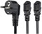 StarTech.com Cable de 2m de Alimentación en Y para Ordenador, 18AWG, EU Schuko a 2x C13, 10A 250V, Cable de Alimentación de CA de Repuesto, para Impresora, para Monitor, UL (PXT101YEU2M)