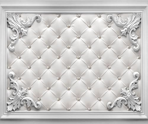 decomonkey Fototapete Leder Delux 400x280 cm XL Tapete Fototapeten Vlies Tapeten Vliestapete Wandtapete moderne Wandbild Wand Schlafzimmer Wohnzimmer Diamant Ornament Textur