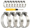 TUPARKA 12Pcs Collier de Serrage Tuyau Ajustable en Acier Inoxydable avec tournevis pour Home Gaz (27–51 mm)
