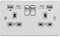 Knightsbridge FPR9904NBCG FPR9904N Flat Plate, 230 V, Brushed Chrome