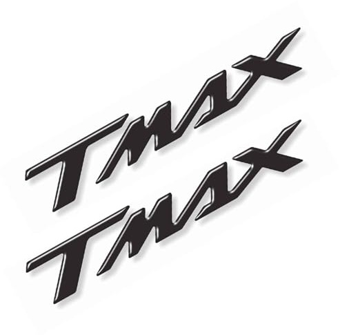 Resin Bike 2 Adesivi Scritte 3D Gel Moto Scooter Compatibile con Yamaha T-max 500 TMax 530 TMax 560 2001-2026 16×2.6 cm. Protezione Antigraffio e Antiurto. Colore Nero