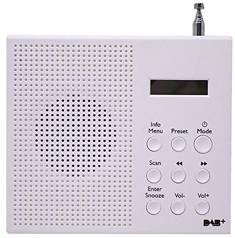 Fontastic DAB+ FM Radio Compact Battery Dual Alarm Clock Snooze Rechargeable USB