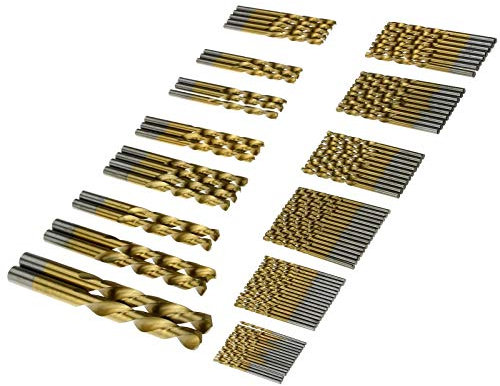 HSS-Bohrer-Set, Titanbeschichtung, 1,5–10 mm, 99 Stück