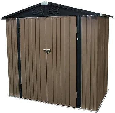6x4 FT New Metal Garden Shed Garden Storage Outdoor Metal Utility Tool Storage box for Tools (4X6')