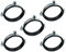 AERZETIX - C49898 - Lot de 5 Collier isophonique -support fixation avec joint - pour tuyau Ø 2 1/4'' 67-71mm - DIN EN 10111 - en acier zingué - à visser М8