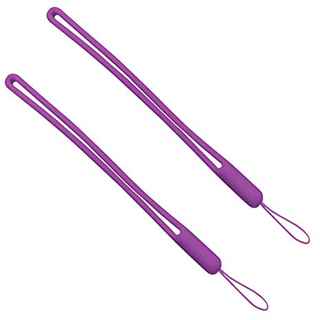 Viola 2 PZ Regolabile Colorato Silicone Cinghia Da Polso Cordino Impermeabile per Telefono Cellulare, USB Flash Drive, Mp3, Mp4, Mini Fotocamera