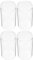 HOMSFOU Lot de 4 bougeoirs cylindriques en Verre pour Bougie Chauffe-Plat - Coupe-Vent - 8 x 10 cm