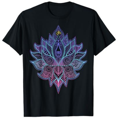 Mandala Blume des Lebens spirituell Meditation Yoga Om T-Shirt