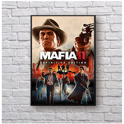 TSALF Kunstdruck Poster Kein Rahmen Mafia 2 Videospiel auf Poster Leinwand Wand Art Raum Bilder für Schlafzimmer Geschenke Dekor 60x90cm