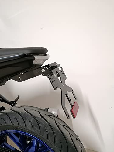 Kennzeichenhalter für Yamaha MT 125 Bj.20-23 GroFaTec REVO Kennzeichenträger Nummernschild mt125 Träger Halter kurzes Heck Heckumbau auch Modell 2023 Porta Targa mt-125