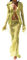 FeMereina Women's 2 Piece Dress Outfit Long Sleeve Tie-up Front Sheer Mesh Cardigan Tops Bodycon Maxi Long Skirts Streetwear (Green, M)