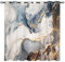 YUANZU Marble Curtains - Abstract Colorful Golden Veins Dark Blue Gray and Gold Paints Print Pattern Eyelet Blackout Room Darkening Window Drapes for Living Room Bedroom 2 Panels W229cm x D229cm