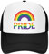 LGBTQ Trucker Hut, Verstellbare Mesh Gay Pride Regenbogen Baseball Cap, Outdoor Angelmütze für Männer und Frauen, Rainbow Pride, Einheitsgr��e