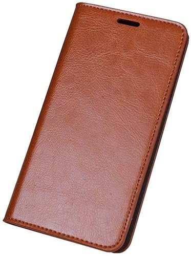 INFRI Leder TPU Flip Phone Case Holster, für Apple iPhone SE 2022 (3. Generation) 4,7 Zoll Folio Cover Brieftasche mit 3 Kartenfächern [Ständer] (Farbe: Braun)