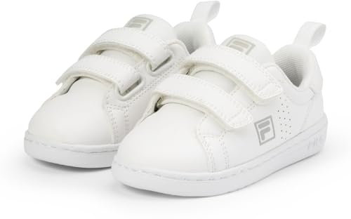 FILA Jungen Unisex Kinder Crosscourt 2 NT Velcro TDL Sneaker, White, 27 EU