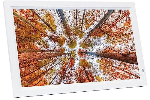 Digitaler Bilderrahmen, 24 Zoll, 1920 x 1080, Hochauflösendes 16:9 IPS-Display, Foto, Musik, Video, Digitales Fotoalbum, Kalender, Wecker, Automatischer Ein-/Aus-Timer (Color)
