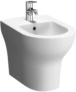 Vitra - Bidet a Pavimento Filo Muro in Ceramica - Serie Zentrum - SFUCER0684BF