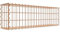 Gabion rouillé 100 cm x 30 cm x 20 cm (L x H x P), maille 5 cm x 10 cm, spirale