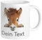 GRAZDesign Taza de cerámica con diseño de burro con nombre, regalo para niñas y niños, 330 ml