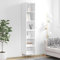 UTSRABFA Buffetschrank Sideboard Küche Barschrank Haushaltsschrank Highboard Hochglanz-Weiß 34,5x32,5x180 cm Holzwerkstoff Geeignet für Korridor, Küche, Eingang, Esszimmer
