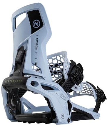 Nidecker OG Supermatic Snowboard Bindungen – Auto Open System mit verstellbarem Highback - Cannon Blue - M