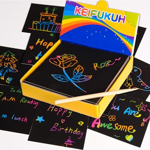 Idee Regali Natale Bambina Carta da Grattare - Regalo Compleanno Bambina 4 + Anni Femmina, Regali Epifania Pasqua San Valentino Festa dei Bambini, Scratch Art Regalo di Fine Scuola Ritorno a Scuola