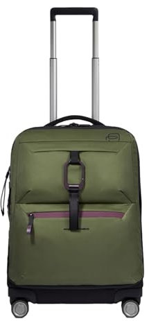 PIQUADRO Slim cabin luggage 4 ruote in tessuto riciclato Verde VE2