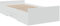 vidaXL Bettgestell, Bett mit Schubladen, Bettrahmen mit Sperrholzlatten, Einzelbett für Schlafzimmer, Schubladenbett, Schubladenbett, Weiß 100x200cm Holzwerkstoff