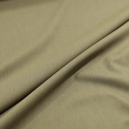 TOLKO klassischer Baumwollstoff Meterware für Hose Jacke Rock und Vorhang | Baumwolle Meterware Dekostoff Stoffe zum Nähen (Ocker Meliert)