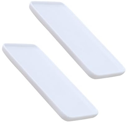 DEARMAMY 2pièces Assiette de Rangement Céramique Support de Rangement pour Meuble-lavabo Lot de Blanc