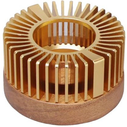chauffe-thé base champagne or théière de luxe thé base réchaud thé base théière base chauffage base solide noyer décoration de maison plus chaud salon chambre boisson plus chaude studio