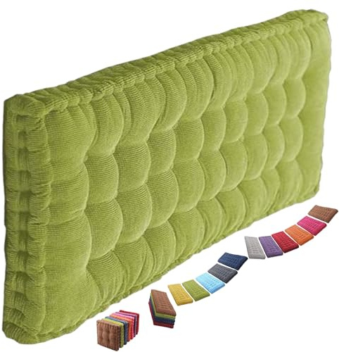 uyeoco 8-10cm Dickes Bankauflage Bankkissen, Sitzkissen Bank Sitzauflage Innen Outdoor, Gute Qualität Waschbare Gartenbank Auflage, Rechteck Sitzkissen Groß Für Stuhl Boden Bürostuhl(@7,40x80cm)