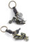 2Pcs Porte-clés Moto en Métal et Cuir, Porte clé Porte Clef Cadeau Personnalisé, Porte-clés pour Motocyclistes, Porte-clés de moto, Porte-bonheur, Conduite Prudente