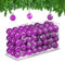 Relaxdays Palline di Natale, Set da 96 Palle Opache, Lucide, Glitterate, HxD: 4x3 cm, Addobbi Albero Natalizi, Fucsia