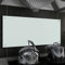 Iiaky Kitchen Backsplash White 90x40 cm Tempered Glass-Tempered Glass Splashback for Kitchen,Toughened Glass Heat Resistant Splashbacks for Cookers - Pre-Drilled Holes with Fixing