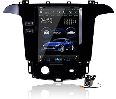 Android 15 Car Stereo Radio para F-ORD S-MAX Galaxy 2007-2015 Navegación GPS 12.1 Pulgadas Pantalla táctil MP5 Reproductor Multimedia Receptor de Video con WiFi 4G DSP Carplay,8core 4+64