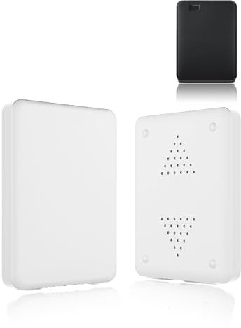 Funda protectora de silicona para disco duro portátil WD Elements de 2 TB, a prueba de polvo, a prueba de golpes y agradable al tacto, color blanco