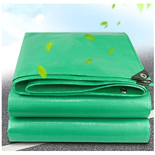 Bâche de Protection Verte très résistante et imperméable avec œillets 4 x 8 m/13,12 x 26,24 pi 180 g/m² pour la poussière, la Pluie et la Neige