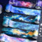 6 Rollen Scrapbook Washi Sticker Tape, Masking Tape Dekoratives Klebeband Starry Series Papier Tape für DIY Bullet Journals,Planer,Karten und Scrapbooking(Starry Dreams)