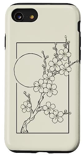 Japanese Graphic Cherry Blossom with Sun Case for iPhone SE (2020) / 7 / 8