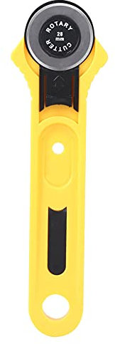 Respicefinem Rouleau Cutter Rond Outil de Coupe de Tissu Accessoire Matériel Outil Manuel 28 mm Idéal pour Couper du Papier du Tissu du Cuir du Plastique à la Maison au